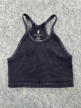 Free People Movement Happiness Runs Tank XXS Gray Crop